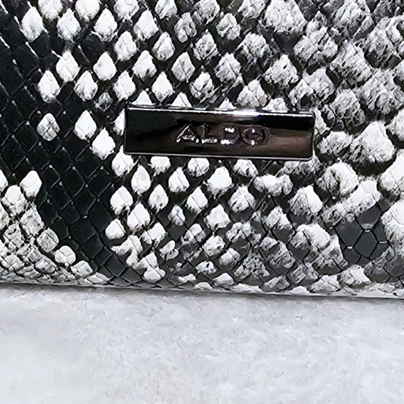 Aldo Black and White Snakeskin Crossbody Bag - Picture 3 of 16